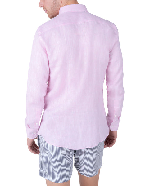 Pirogue Pink Linen Shirt